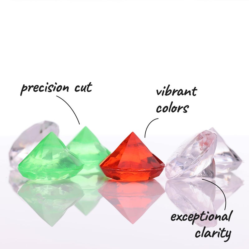 Entervending Gems for Crafting - Large Diamond Gemstones for Craft - 10,6 oz Gems in Bag - Vase Filler - Table Scatters Decor - Fish Tank Fake Rocks - Jewels for Crafts - Image 3